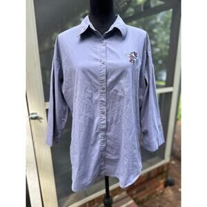 Disney Women’s Minnie Mouse Shirt Button up quarter sleeves XL Disney world